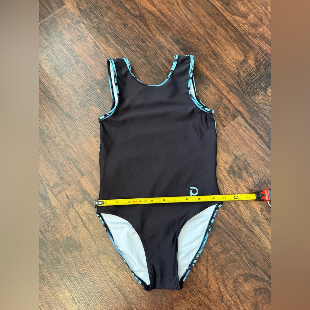Plum Practicewear Leotard Geometric Black And Blue Size Child M Gymnastics - Picture 6 of 9